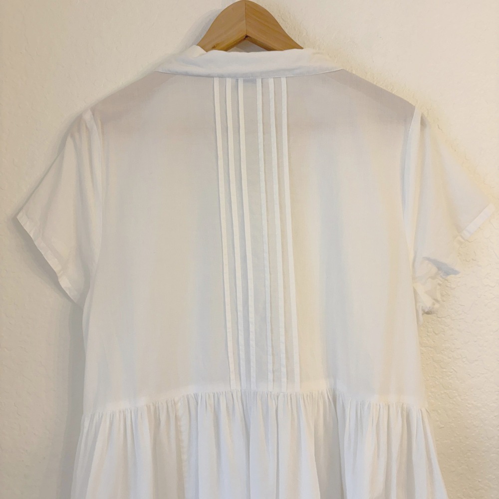 April Cornell Floral Embroidered Midi Dress M Cottagecore Prairie Cotton Poplin - Picture 10 of 14